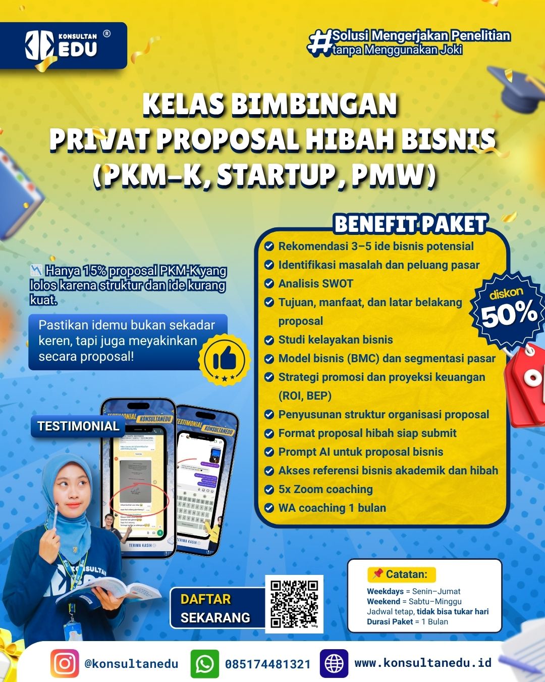 Promo Kelas Bimbingan Privat Proposal Hibah Bisnis
