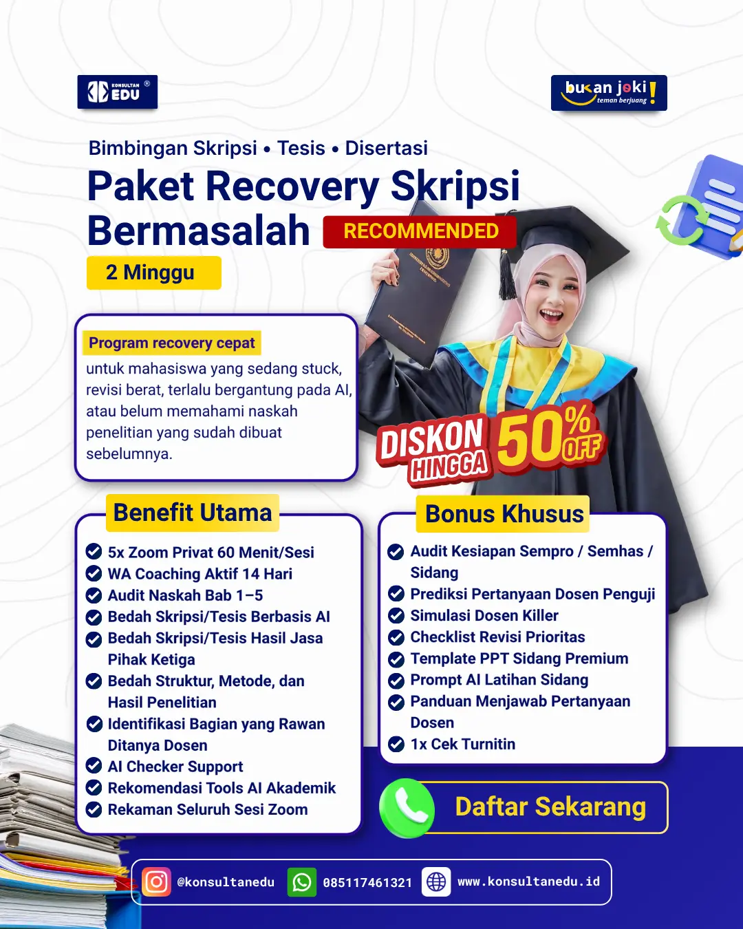 Promo Kelas Recovery Skripsi Bermasalah (2 Minggu)