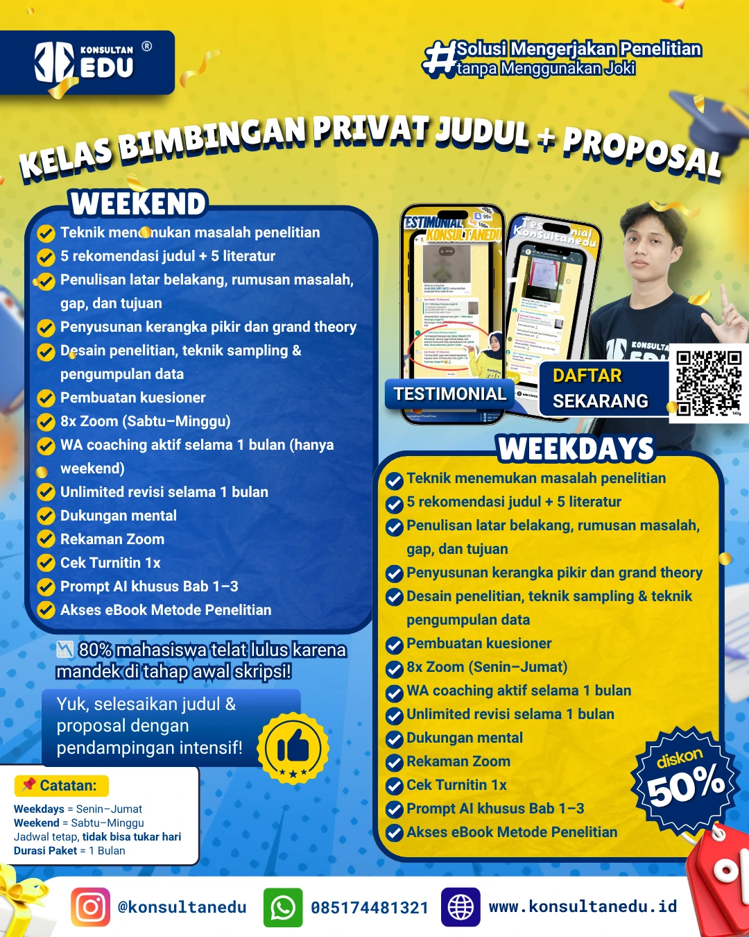 Promo Kelas Bimbingan Privat Judul + Proposal