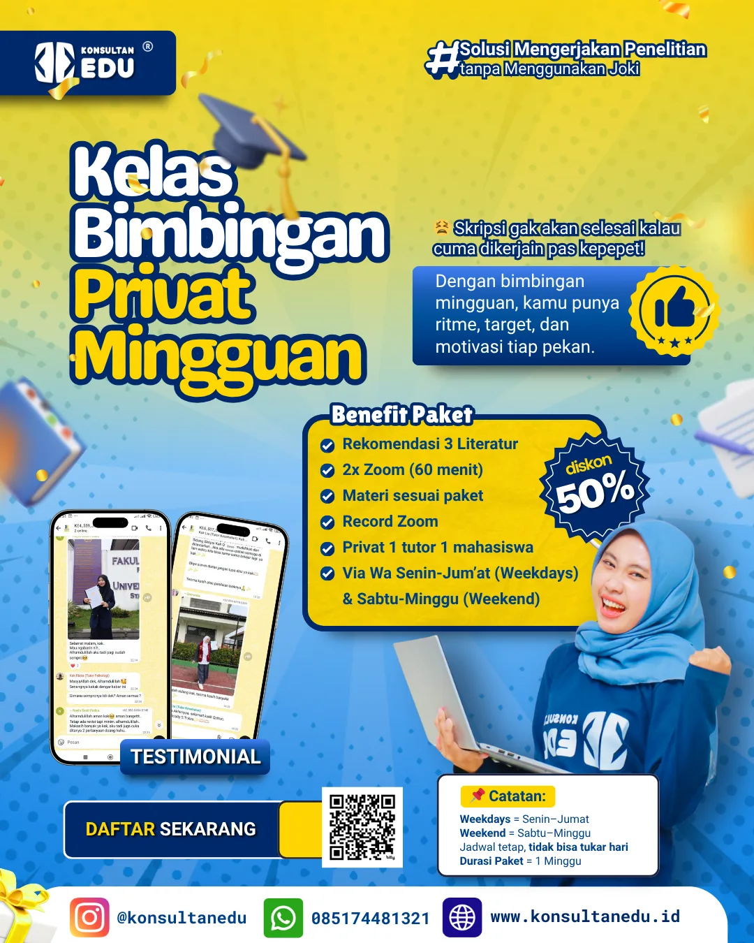 Promo Kelas Bimbingan Privat Mingguan