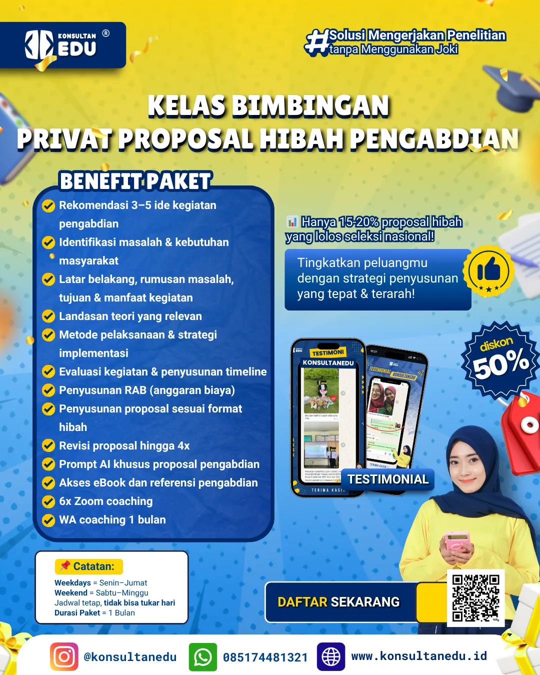 Promo Kelas Bimbingan Privat Proposal Hibah Pengabdian