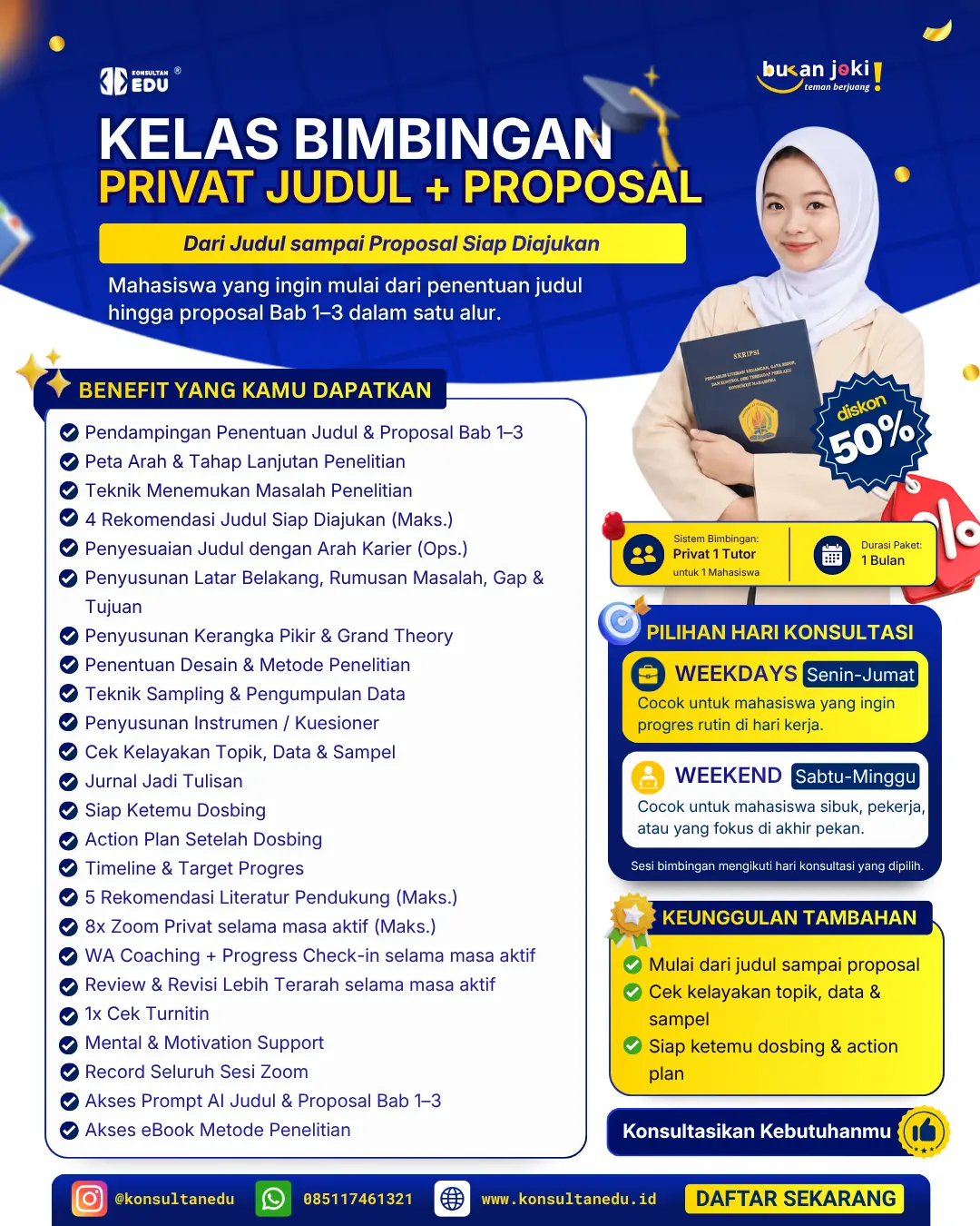 Promo Kelas Bimbingan Privat Judul + Proposal