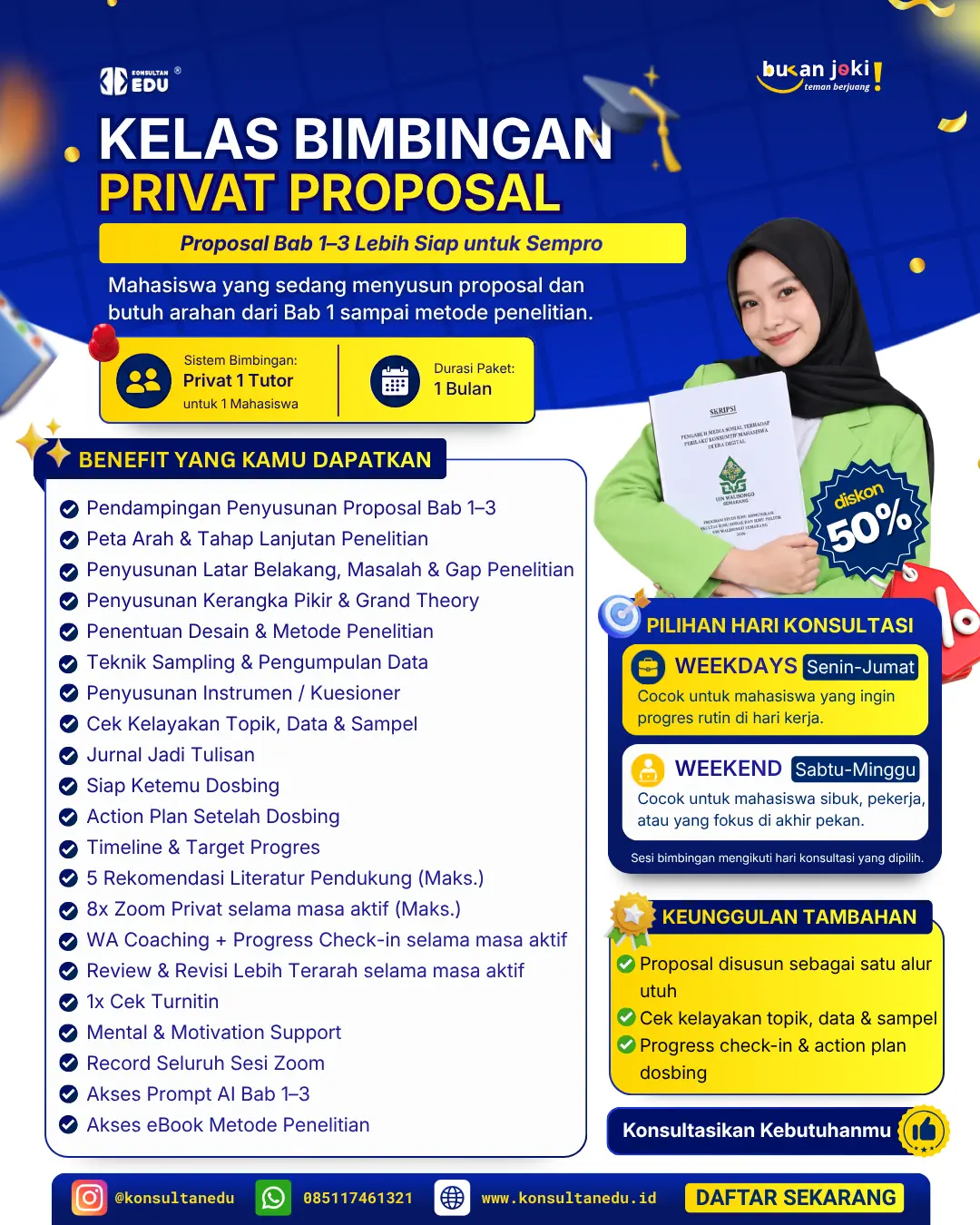 Promo Kelas Bimbingan Privat Proposal Bab 1-3