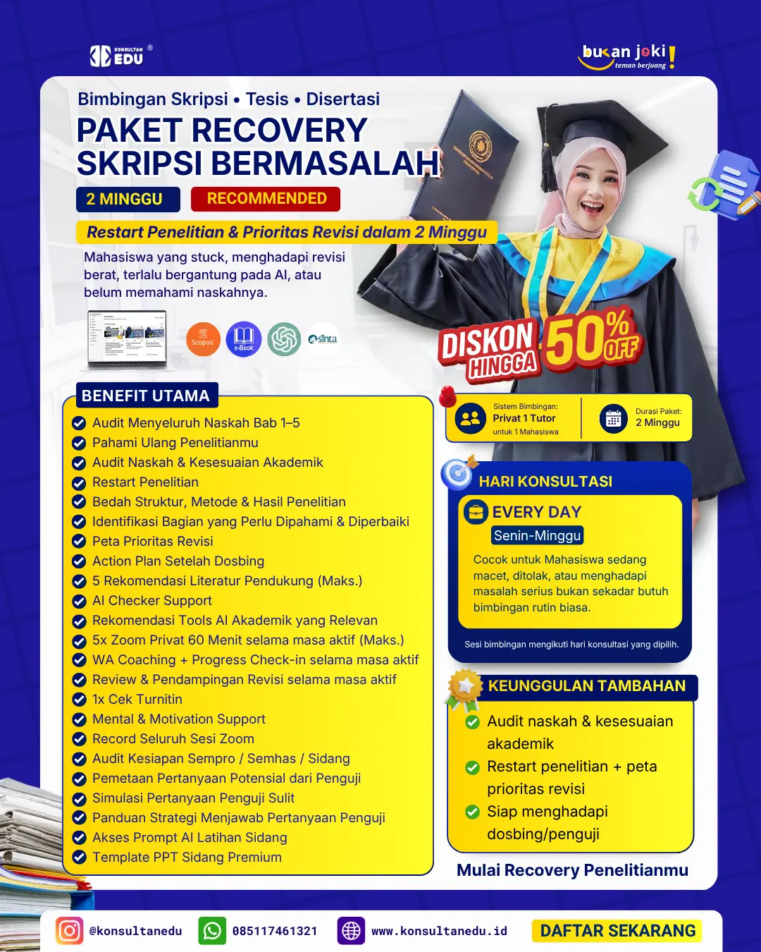 Promo Kelas Recovery Skripsi Bermasalah (2 Minggu)
